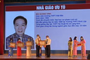 Nhà giáo ưu tú Mai Quang Vinh – niềm tự hào  của mái trường THPT Việt Bắc