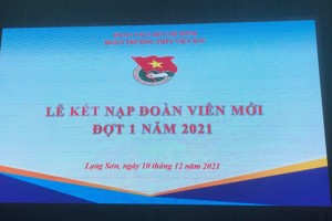 [ LỄ KẾT NẠP ĐOÀN VIÊN MỚI ĐỢT 1 NĂM HỌC 2021-2022 ]
