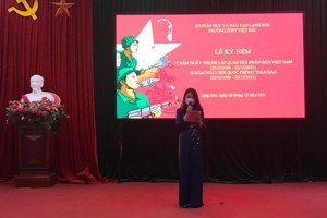 CÁC HOẠT ĐỘNG KỶ NIỆM  77 NĂM THÀNH LẬP QUÂN ĐỘI NHÂN DÂN VIỆT NAM  VÀ 32 NĂM NGÀY HỘI QUÔC PHÒNG TOÀN DÂN TRƯỜNG THPT VIỆT BẮC NĂM HỌC 2021- 2022