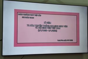 [TRƯỜNG THPT VIỆT BẮC HƯỚNG TỚI KỈ NIỆM 72 NĂM NGÀY TRUYỀN THỐNG HỌC SINH – SINH VIÊN VIỆT NAM 09/1/1950-09/1/2022]