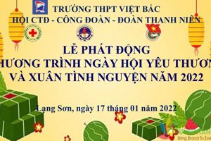 [TRƯỜNG THPT VIỆT BẮC PHÁT ĐỘNG QUYÊN GÓP ỦNG HỘ NGÀY HỘI YÊU THƯƠNG VÀ XUÂN TÌNH NGUYỆN 2022]