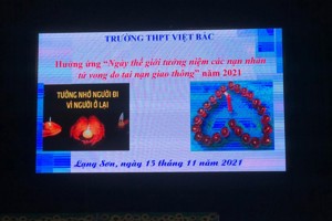TRƯỜNG THPT VIỆT BẮC TỔ CHỨC HOẠT ĐỘNG HƯỞNG ỨNG "NGÀY THẾ GIỚI TƯỞNG NIỆM CÁC NẠN NHÂN TỬ VONG DO TAI NẠN GIAO THÔNG" NĂM 2021