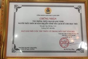 [TRAO GIẢI CUỘC THI “THẦY CÔ TRONG MẮT EM” NĂM 2021]