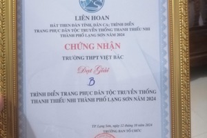 Bế mạc Liên hoan hát Then đàn Tính, dân ca; trình diễn trang phục dân tộc truyền thống thanh thiếu nhi thành phố Lạng Sơn năm 2024